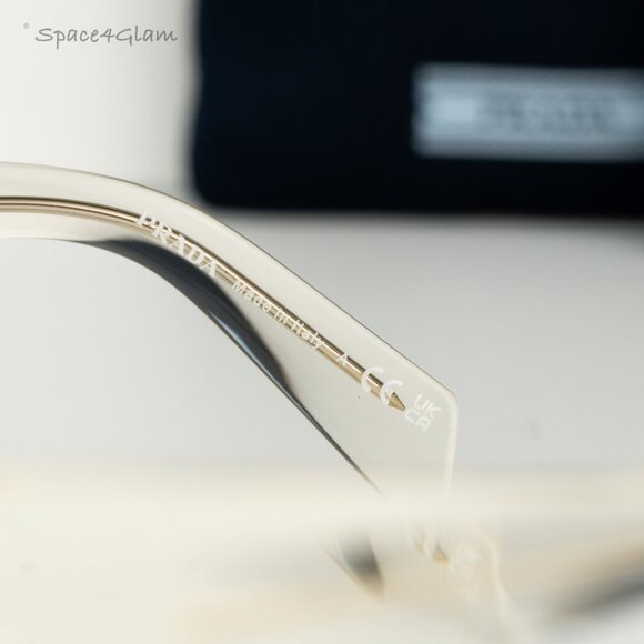 BRAND NEW Prada PR17WS 19X30N Clear Champagne Platino Mirror Unisex Sunglasses - Picture 7 of 9
